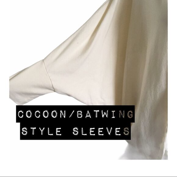 Layers by Lizden Wonderlush Cocoon Style Cardigan Ivory Size Extra Small/Small - Picture 2 of 4